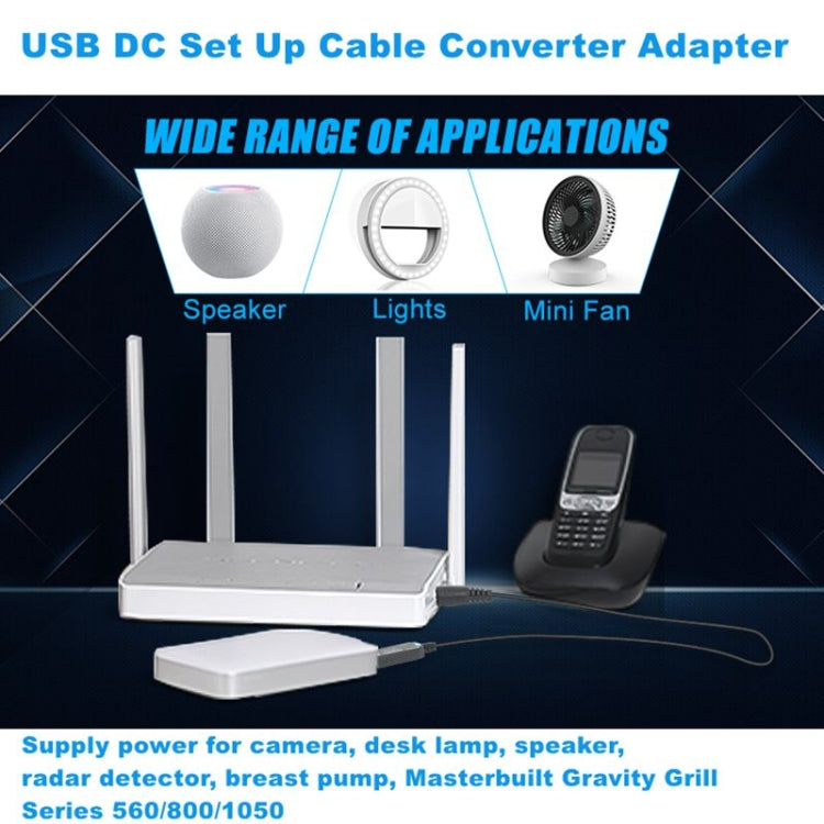 Adaptador convertidor de cable de configuración USB DC 5V a 12V, DC 5V to 12V