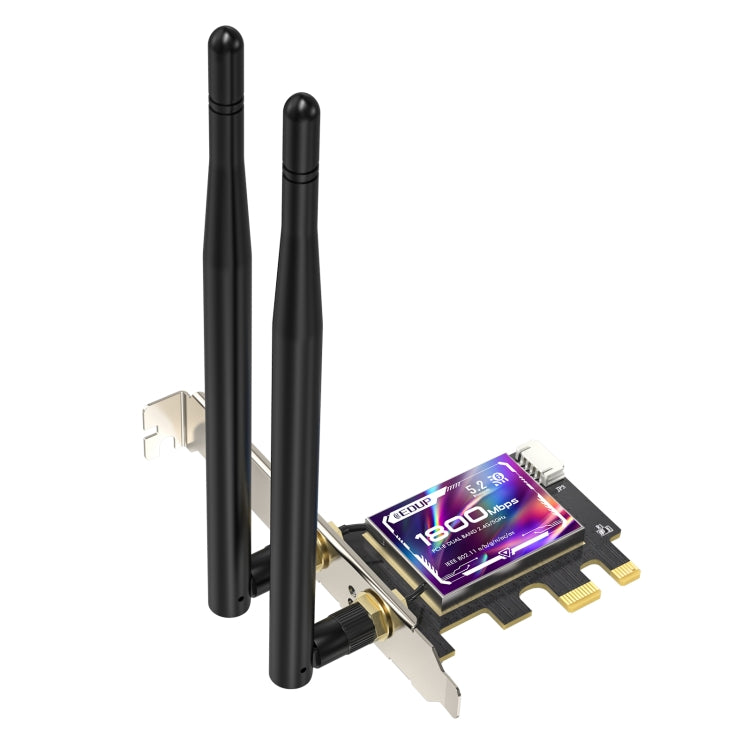 EDUP EP-9658 PCI-E WiFi 6 tarjeta AX1800M Bluetooth 5,2 adaptador para PC de escritorio, 2,4 GHz/5,8 GHz de doble banda inalámbrica PCI-E tarjeta de red interna