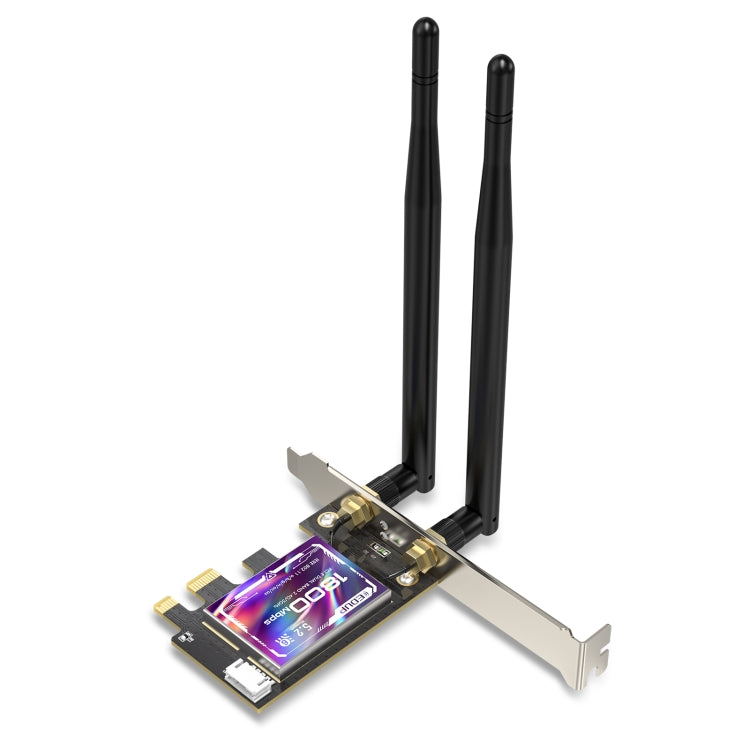 EDUP EP-9658 PCI-E WiFi 6 tarjeta AX1800M Bluetooth 5,2 adaptador para PC de escritorio, 2,4 GHz/5,8 GHz de doble banda inalámbrica PCI-E tarjeta de red interna