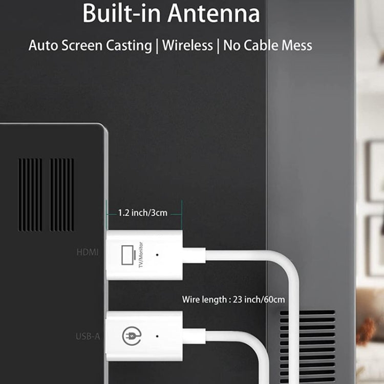 Kit de transmisor y receptor HDMI inalámbrico, adaptador extensor inalámbrico HDMI, proyección de audio de video 1080P 60fps para PC, computadora portátil, cámara a HDTV / proyector