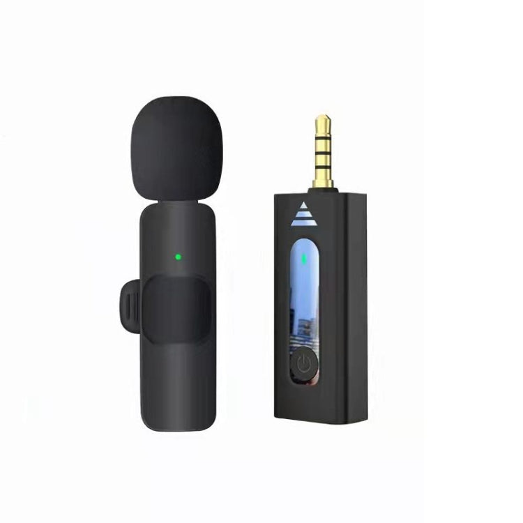 Micrófono de reducción de ruido inalámbrico Lavalier para teléfono/cámara/portátil/MacBook con receptor de 3,5 mm, One by One, One by Two