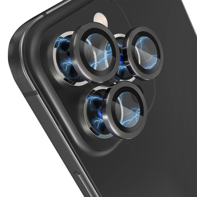 Lente de cámara NORTHJO, película de anillo de Metal de vena de CD de vidrio templado, For iPhone 14 Pro / 14 Pro Max