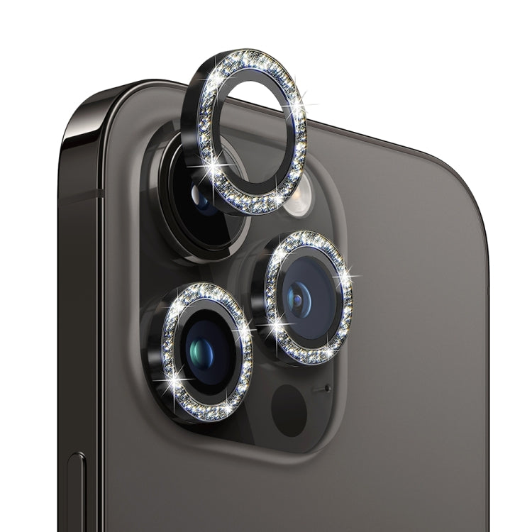 NORTHJO Protector de lente de cámara Vidrio templado Bling Glitter Anillo de metal Película, For iPhone 13 Pro / 13 Pro Max