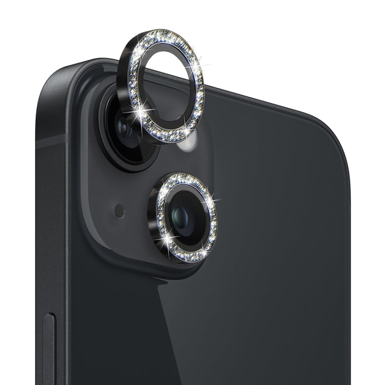 NORTHJO Lente de cámara Vidrio templado Bling Glitter Anillo de metal Película, For iPhone 13 / 13 mini