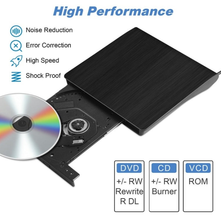 BT638 Notebook Desktop Externo USB 3.0 Reproductor de CD portátil CD-RW Grabadora de unidad óptica, BT638