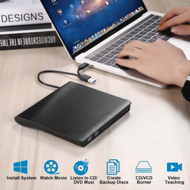 BT638 Notebook Desktop Externo USB 3.0 Reproductor de CD portátil CD-RW Grabadora de unidad óptica, BT638