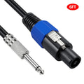 JUNSUNMAY Speakon macho a 6,35 mm macho Cable adaptador de altavoz de audio con cierre a presión, 6FT, 10FT, 25FT, 50FT