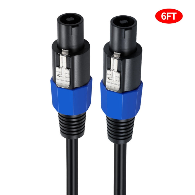 JUNSUNMAY Speakon macho a Speakon macho Cable adaptador de altavoz de audio con cierre a presión, 6FT, 10FT, 25FT, 50FT