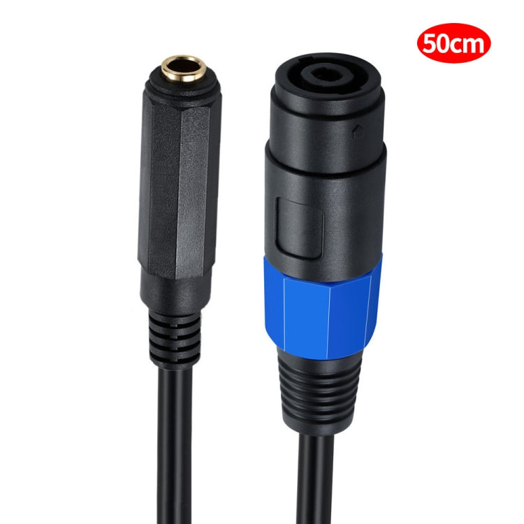 JUNSUNMAY Cable adaptador de altavoz de audio hembra Speakon hembra a 6,35 mm, longitud: 50 cm