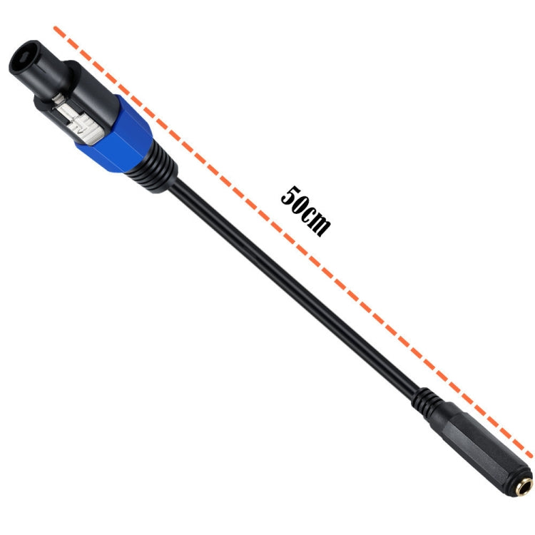 JUNSUNMAY Cable adaptador de altavoz de audio Speakon macho a hembra de 6,35 mm con cierre a presión, longitud: 50 cm