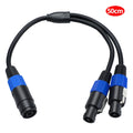 JUNSUNMAY Speakon hembra a Speakon macho 2 en 1 cable adaptador de altavoz de audio, longitud: 50 cm