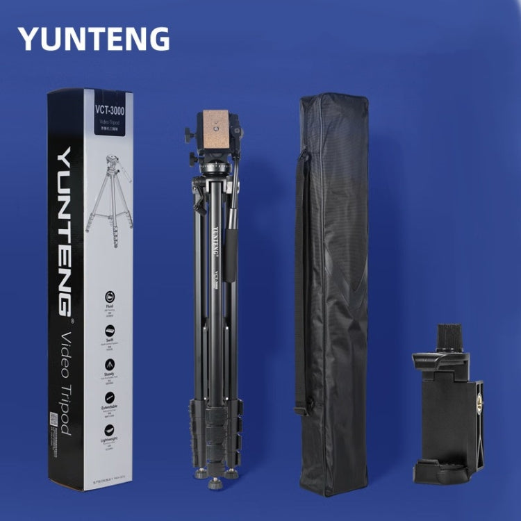 Yunteng VCT-3000 trípode profesional de aluminio para cámara con cabezal panorámico, VCT-3000