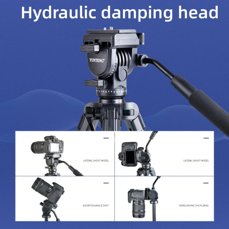 Trípode de aluminio con cabeza hidráulica profesional YUNTENG VCT-6006, VCT-6006