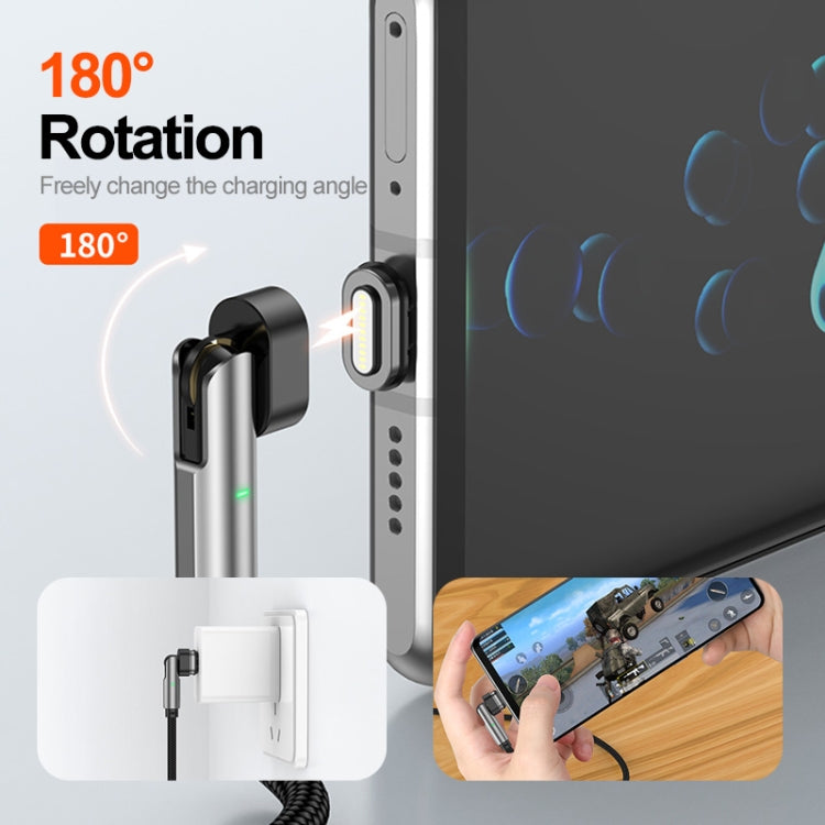 ENKAY 2 en 1 PD 100W / 27W Rotación de 180 grados Tipo C magnético / Cable de datos de carga rápida de 8 pines con luz LED, 1m, 2m