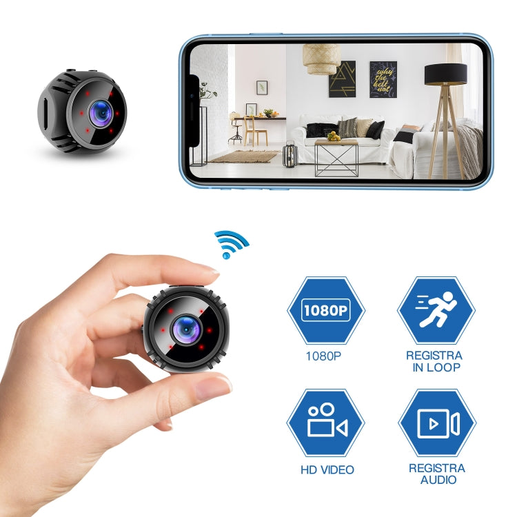 W8 Mini Cámara HD 1080P Visión Nocturna Batería Video Vigilancia Wifi Smart Home Cámara