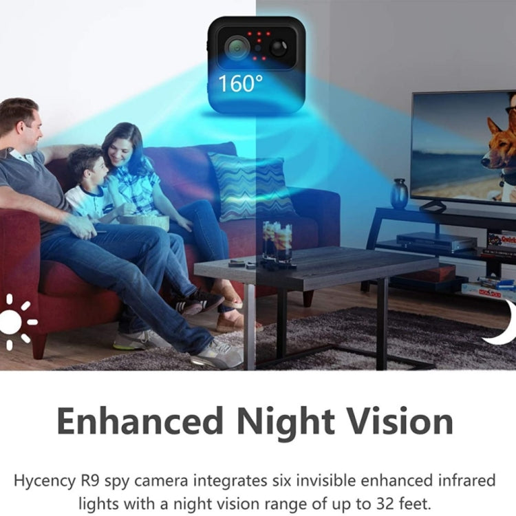 R9 Teléfono celular portátil Cámara web remota Cámara WiFi inalámbrica para el hogar Cámara con monitor de visión nocturna HD, R9