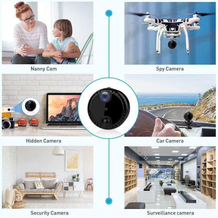 R10 4K HD Visión nocturna Teléfono celular Cámara remota WiFi Webcam Cámara de monitor de red doméstica, R10 (Black), R10 (White)