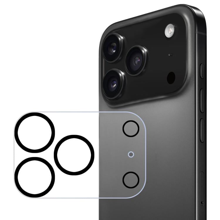 ENKAY Hat-Prince Black Ring 9H Lente de la cámara trasera Película de vidrio templado, For iPhone 17 Pro Max, For iPhone 17 Pro, For iPhone 17, For iPhone Air, For iPhone 16 Pro / 16 Pro Max, For iPhone 16 / 16 Plus, For iPhone 15 Pro / 15 Pro Max     ...