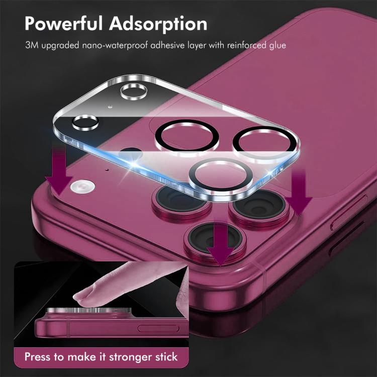 ENKAY Hat-Prince Black Ring 9H Lente de la cámara trasera Película de vidrio templado, For iPhone 17 Pro Max, For iPhone 17 Pro, For iPhone 17, For iPhone Air, For iPhone 16 Pro / 16 Pro Max, For iPhone 16 / 16 Plus, For iPhone 15 Pro / 15 Pro Max     ...