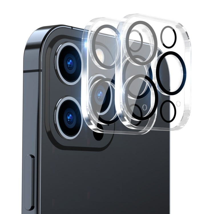 2 uds ENKAY Hat-Prince anillo negro 9H lente de la cámara trasera película de vidrio templado, For iPhone 17 Pro Max, For iPhone 17 Pro, For iPhone 17, For iPhone Air, For iPhone 16 Pro / 16 Pro Max, For iPhone 16 / 16 Plus, For iPhone 15 Pro / 15 Pro ...