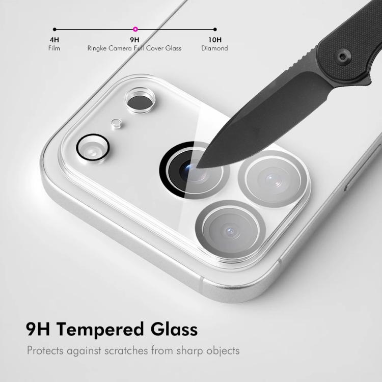 2 uds ENKAY Hat-Prince anillo negro 9H lente de la cámara trasera película de vidrio templado, For iPhone 17 Pro Max, For iPhone 17 Pro, For iPhone 17, For iPhone Air, For iPhone 16 Pro / 16 Pro Max, For iPhone 16 / 16 Plus, For iPhone 15 Pro / 15 Pro ...