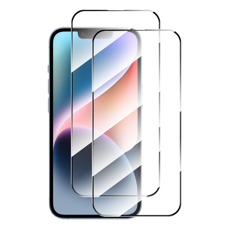 2 uds ENKAY pegamento completo alto aluminio-silicio película de vidrio templado, For iPhone 17e / 16e, For iPhone 16 Pro Max, For iPhone 16 Pro, For iPhone 16 Plus, For iPhone 16, For iPhone 15 Pro Max, For iPhone 15 Pro, For iPhone 15 Plus           ...