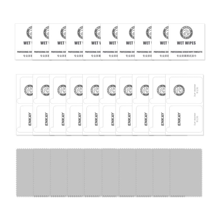 10pcs ENKAY 0.26mm 9H 2.5D Alta película de vidrio templado de aluminio y silicio, For iPhone 17e / 16e, For iPhone 16 Pro Max, For iPhone 16 Pro, For iPhone 16 Plus, For iPhone 16, For iPhone 15 Pro Max, For iPhone 15 Pro, For iPhone 15 Plus          ...