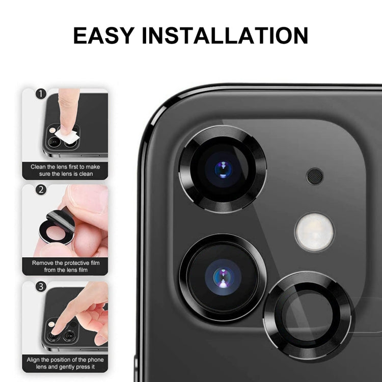 Película de vidrio templado de aleación de aluminio para lente trasera ENKAY 9H, For iPhone 15 / 15 Plus