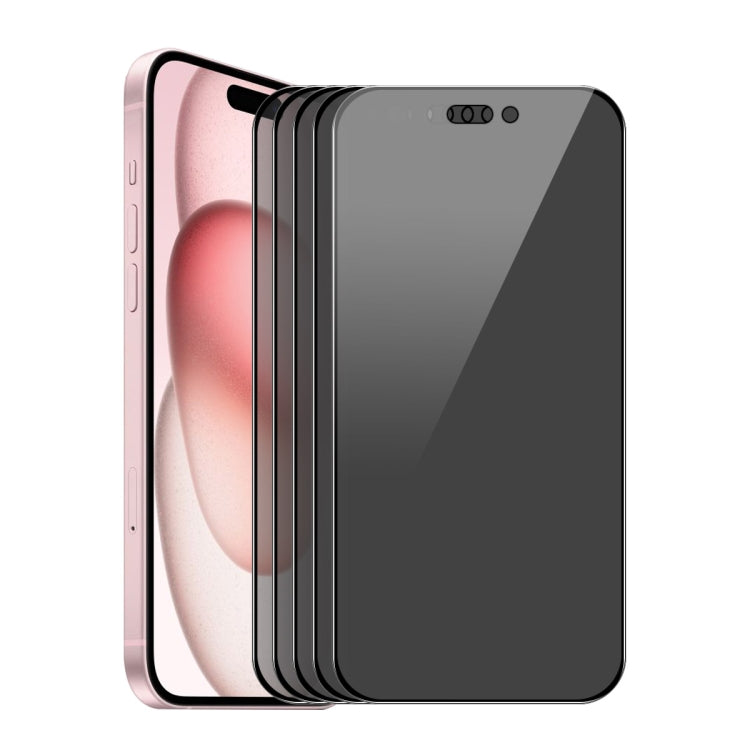 5 uds ENKAY Hat-Prince película de pantalla completa de vidrio templado Anti-peeping de 28 grados, For iPhone 17 Pro Max, For iPhone 17 Pro, For iPhone 17, For iPhone Air, For iPhone 16 Pro Max, For iPhone 16 Pro, For iPhone 16 Plus, For iPhone 16     ...