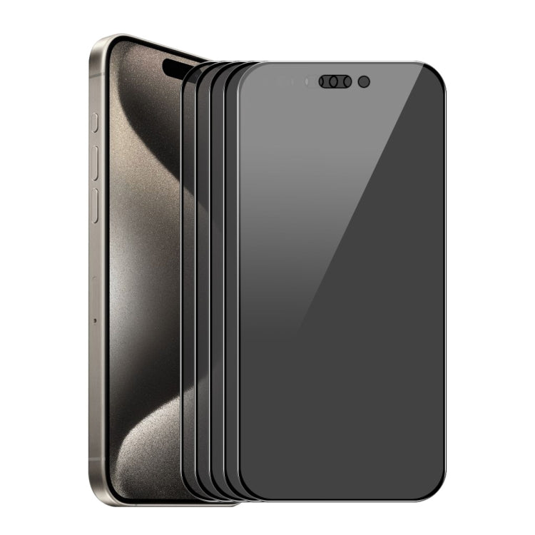 5 uds ENKAY Hat-Prince película de pantalla completa de vidrio templado Anti-peeping de 28 grados, For iPhone 17 Pro Max, For iPhone 17 Pro, For iPhone 17, For iPhone Air, For iPhone 16 Pro Max, For iPhone 16 Pro, For iPhone 16 Plus, For iPhone 16     ...