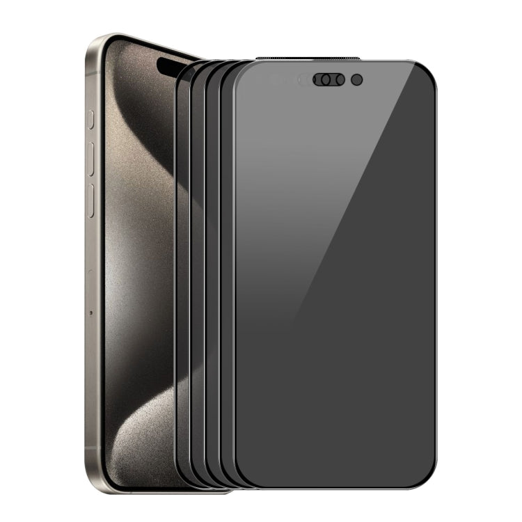 5 uds ENKAY Hat-Prince película de pantalla completa de vidrio templado Anti-peeping de 28 grados, For iPhone 17 Pro Max, For iPhone 17 Pro, For iPhone 17, For iPhone Air, For iPhone 16 Pro Max, For iPhone 16 Pro, For iPhone 16 Plus, For iPhone 16     ...