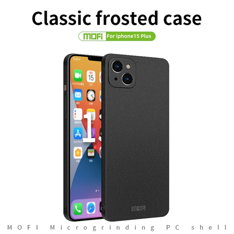 MOFI Fandun Series Frosted PC Estuche para teléfono todo incluido ultrafino, For iPhone 15 Pro Max, For iPhone 15 Pro, For iPhone 15 Plus, For iPhone 15
