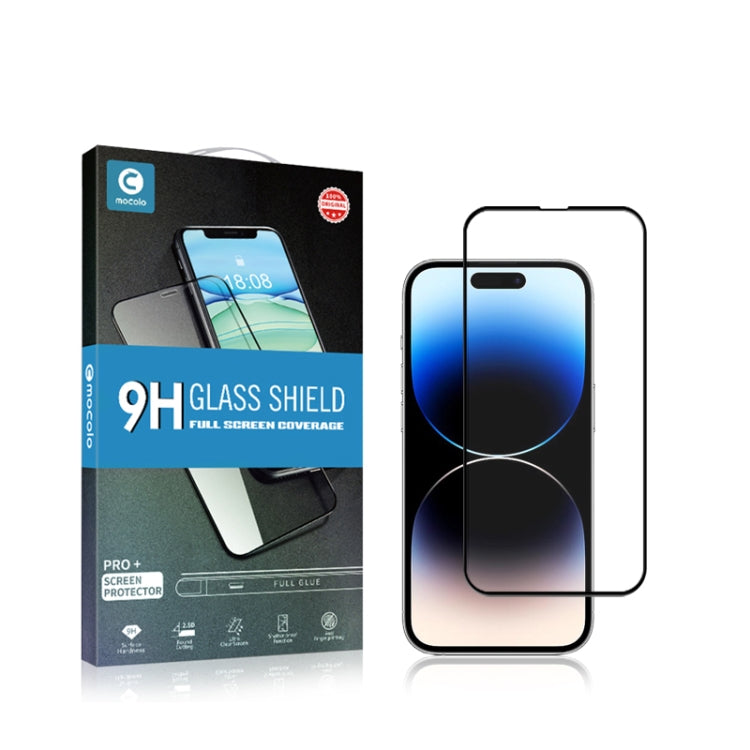 Protector de pantalla de vidrio templado de cubierta completa con pegamento completo 2.5D, For iPhone 15 Pro Max, For iPhone 15 Pro, For iPhone 15 Plus, For iPhone 15