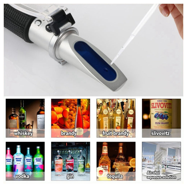 Refractómetro RZ116, refractómetro Digital automático portátil de Alcohol, 0-80 glicol, refractómetro Atc Brix portátil, caja de cerveza