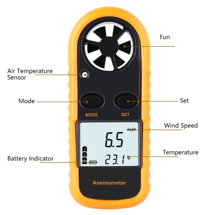 Anemómetro GM816, GM816 (Yellow)