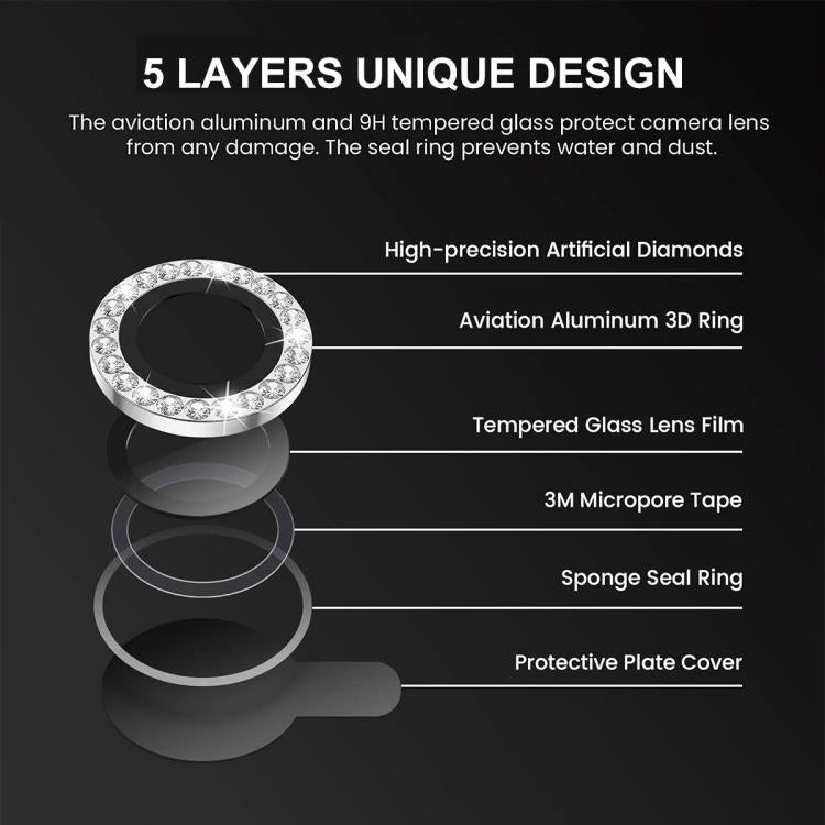 ENKAY AR Antirreflectante Anillo de Diamante Individual Lente de Cámara Vidrio Película Completa, For iPhone 17e / 16e, For iPhone 14 / 14 Plus, For iPhone 14 Pro / 14 Pro Max