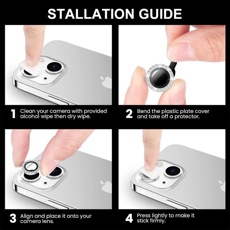 ENKAY AR Antirreflectante Anillo de Diamante Individual Lente de Cámara Vidrio Película Completa, For iPhone 17e / 16e, For iPhone 14 / 14 Plus, For iPhone 14 Pro / 14 Pro Max