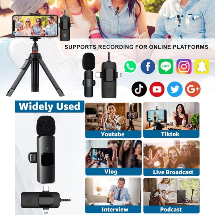 Micrófonos Lavalier inalámbricos para iPhone / Android, 2 in 1, 3 in 1