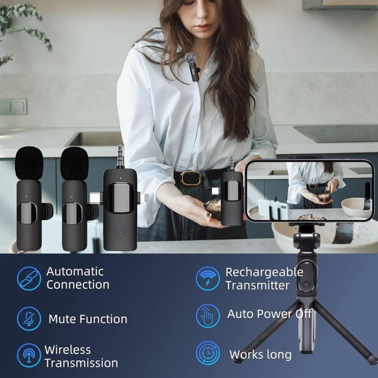 Micrófonos Lavalier inalámbricos para iPhone / Android, 2 in 1, 3 in 1
