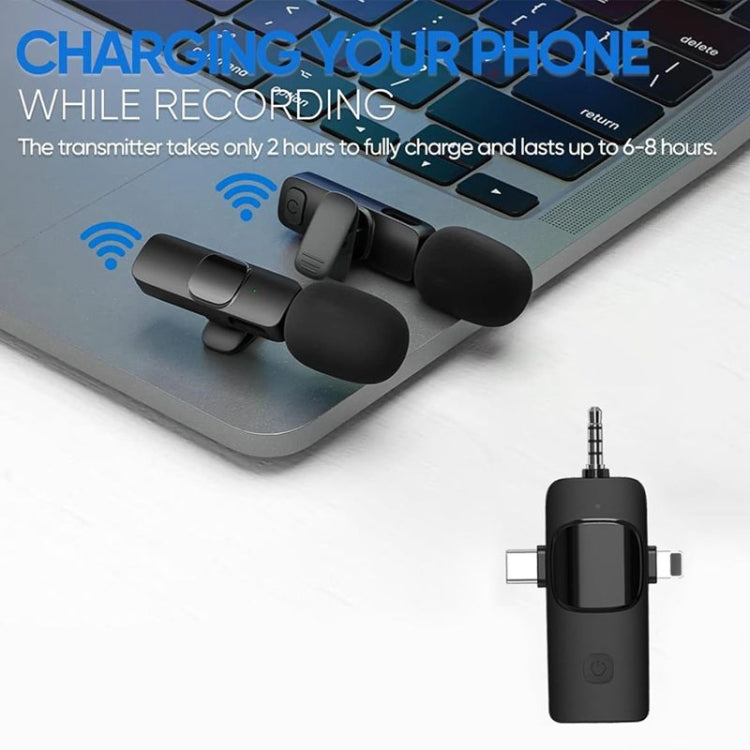 Micrófonos Lavalier inalámbricos para iPhone / Android, 2 in 1, 3 in 1