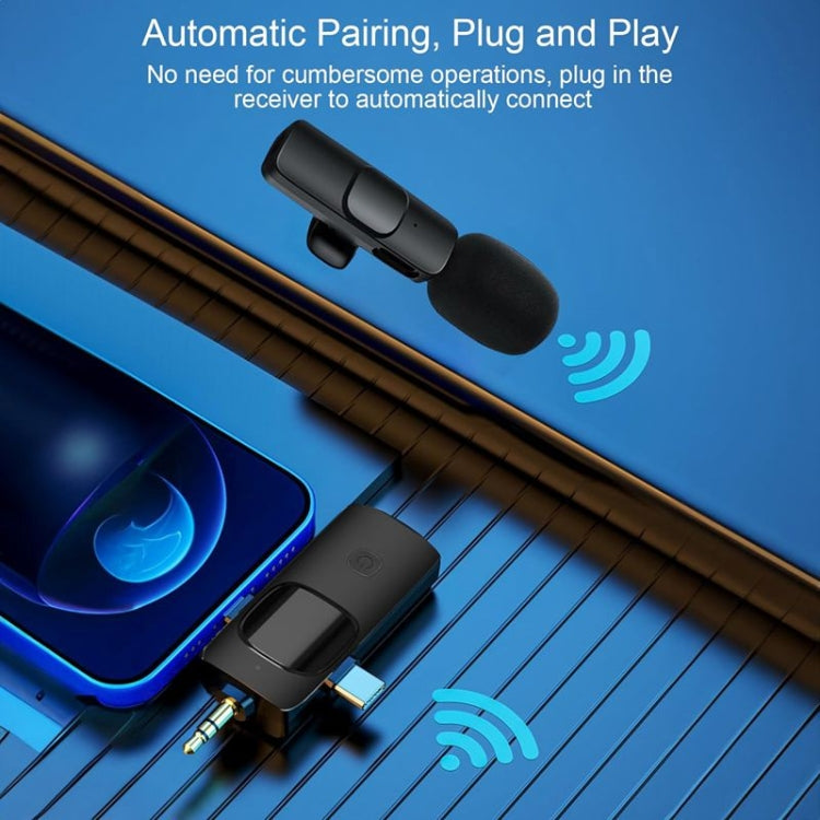 Micrófonos Lavalier inalámbricos para iPhone / Android, 2 in 1, 3 in 1