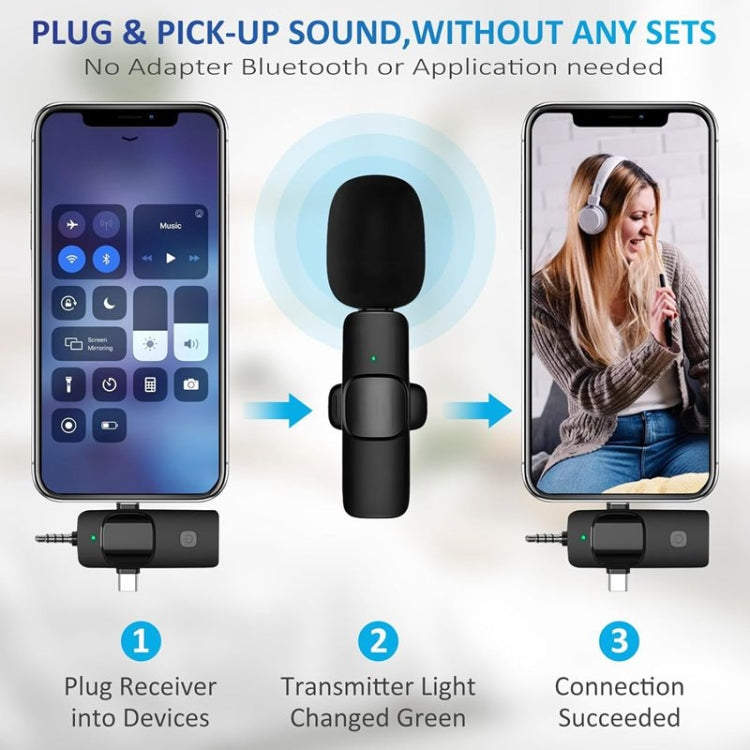 Micrófonos Lavalier inalámbricos para iPhone / Android, 2 in 1, 3 in 1