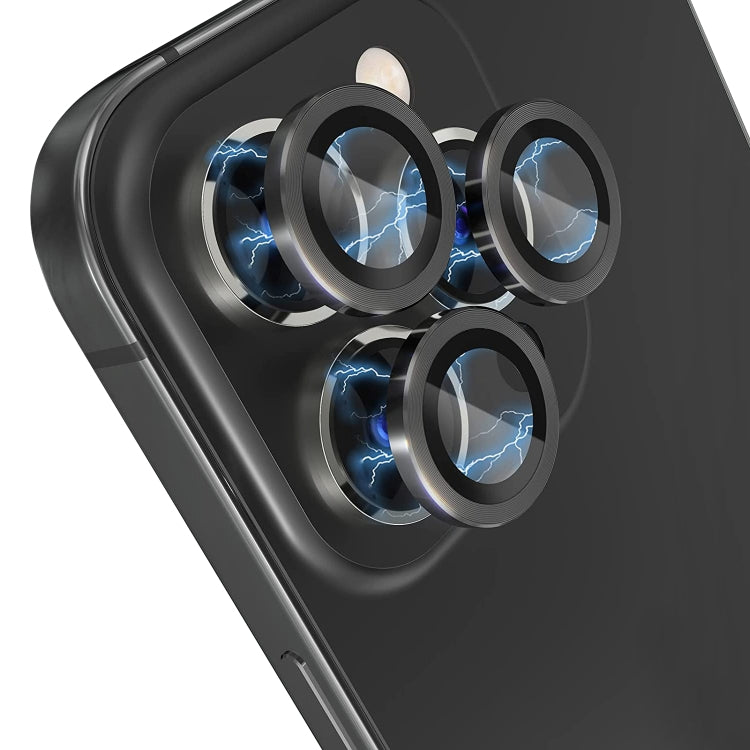 NORTHJO Protector de lente de cámara Vidrio templado CD Vena Anillo de metal Película, For iPhone 15 Pro / 15 Pro Max