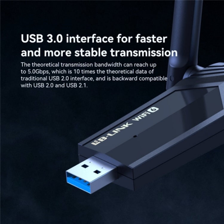 LB-LINK WDN1800H Esports Gaming USB 3.0 WiFi6 AX1800M Tarjeta de red inalámbrica Gigabit