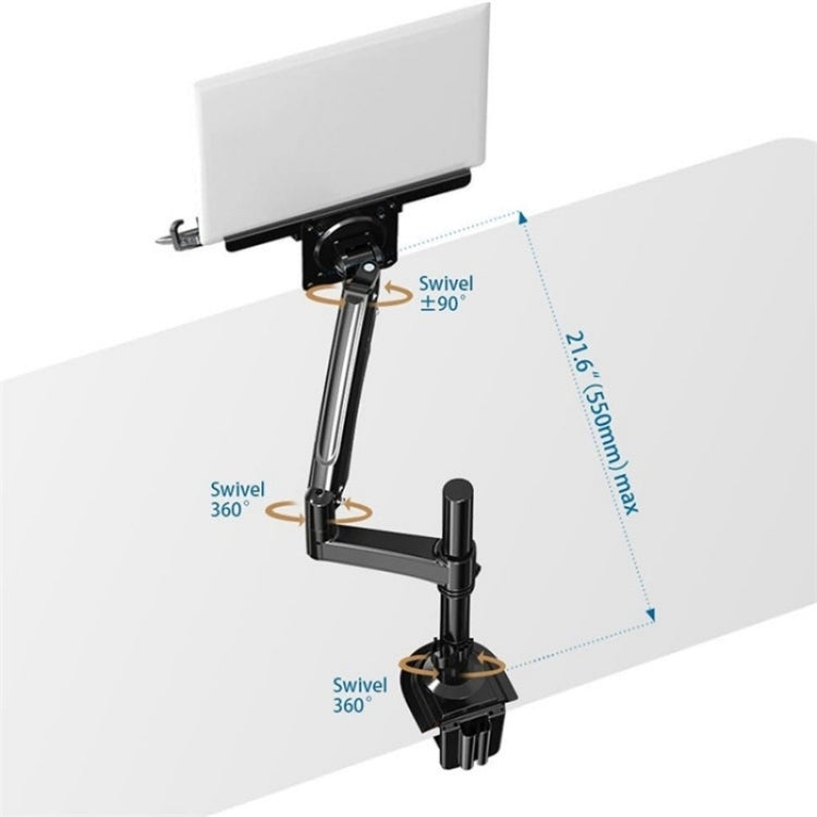 NB H100-FP para mecanismo de resorte de gas de 10-17 pulgadas, brazo de movimiento completo, placa VESA, soporte para ordenador portátil de escritorio, NB H100-FP