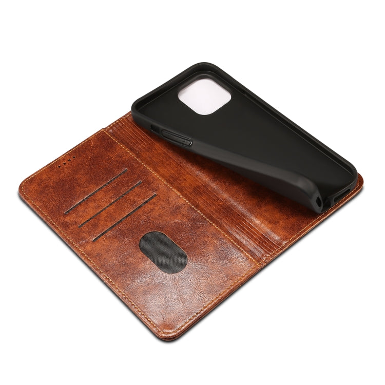 Suteni Funda para teléfono de cuero con hebilla y textura de becerro barroca, For iPhone 15