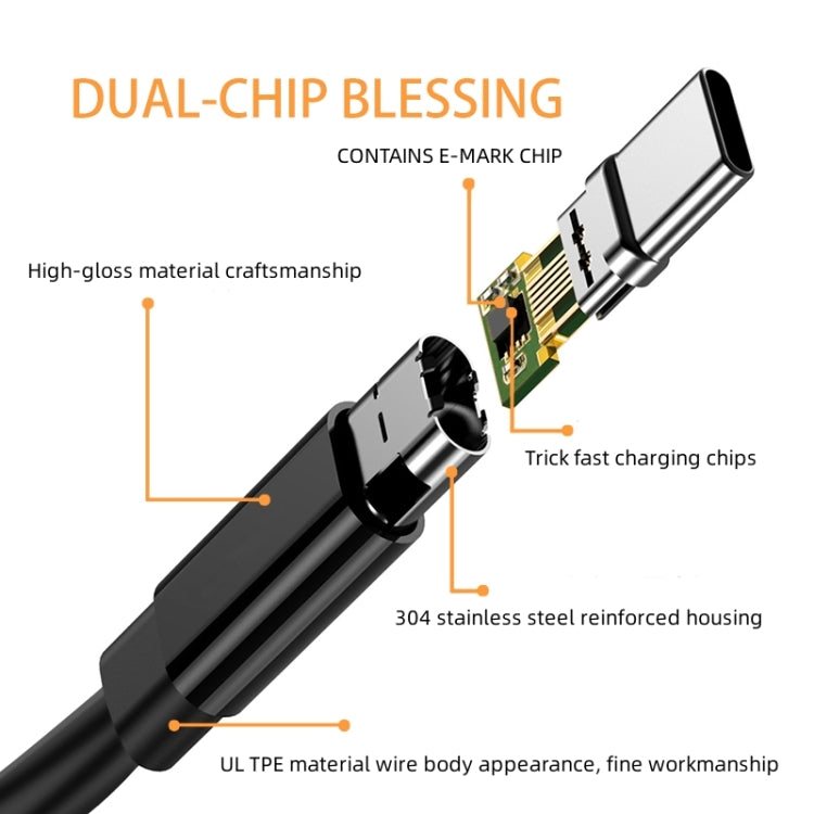 Tipo C a cuadrado para cable de carga Lenovo PD 100W / 135W, longitud: 1,8 m, 135W, 100W