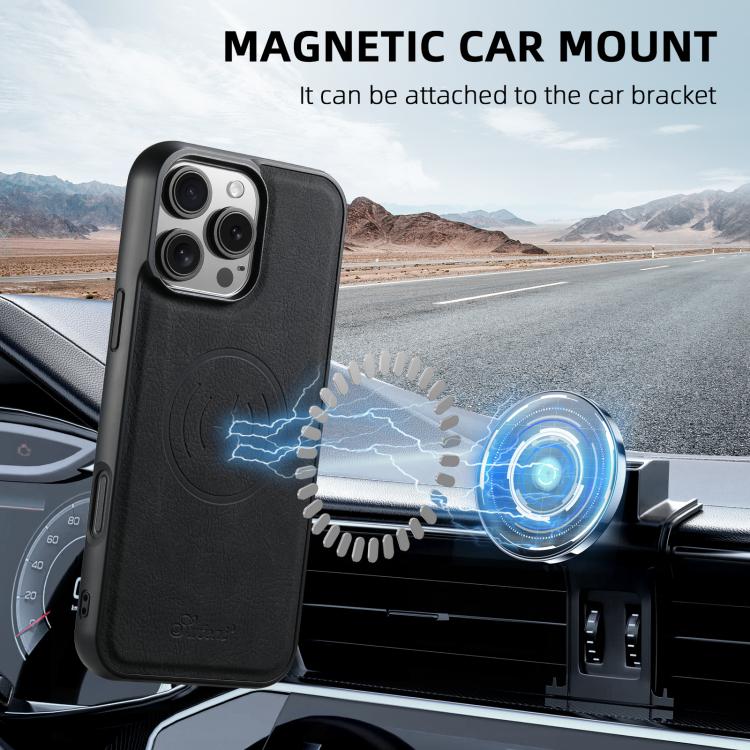 Suteni H17 Funda para teléfono con billetera desmontable MagSafe de cuero con textura de litchi, For iPhone 17e / 16e, For iPhone 17 Pro Max, For iPhone 17 Pro, For iPhone 17, For iPhone Air, For iPhone 16 Pro Max, For iPhone 16 Pro, For iPhone 16 Plus...