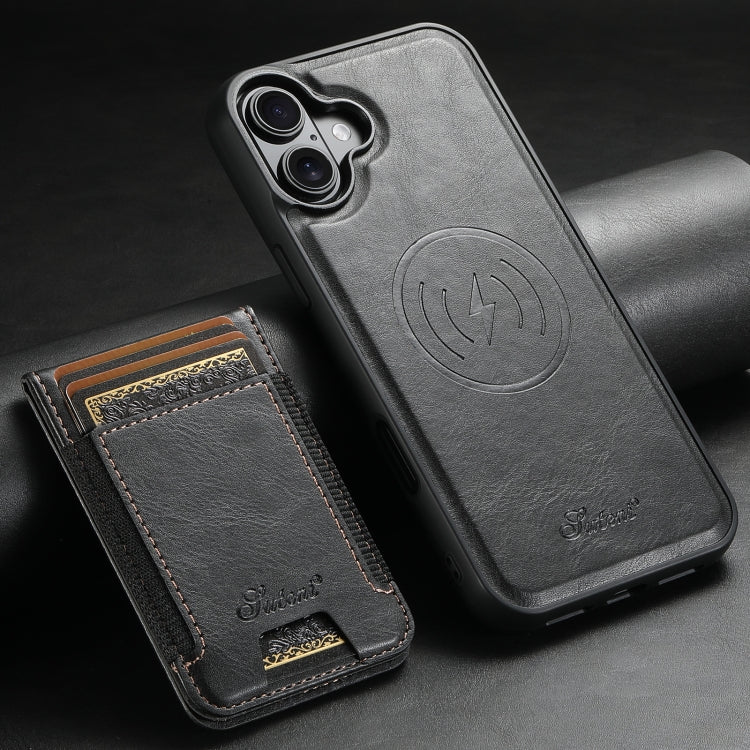 Suteni H17 Oil Eax Funda de cuero para teléfono con billetera desmontable MagSafe, For iPhone 15 Pro Max, For iPhone 15 Pro, For iPhone 15 Plus, For iPhone 15, For iPhone 14 Plus, For iPhone 14, For iPhone 14 Pro, For iPhone 14 Pro Max                 ...