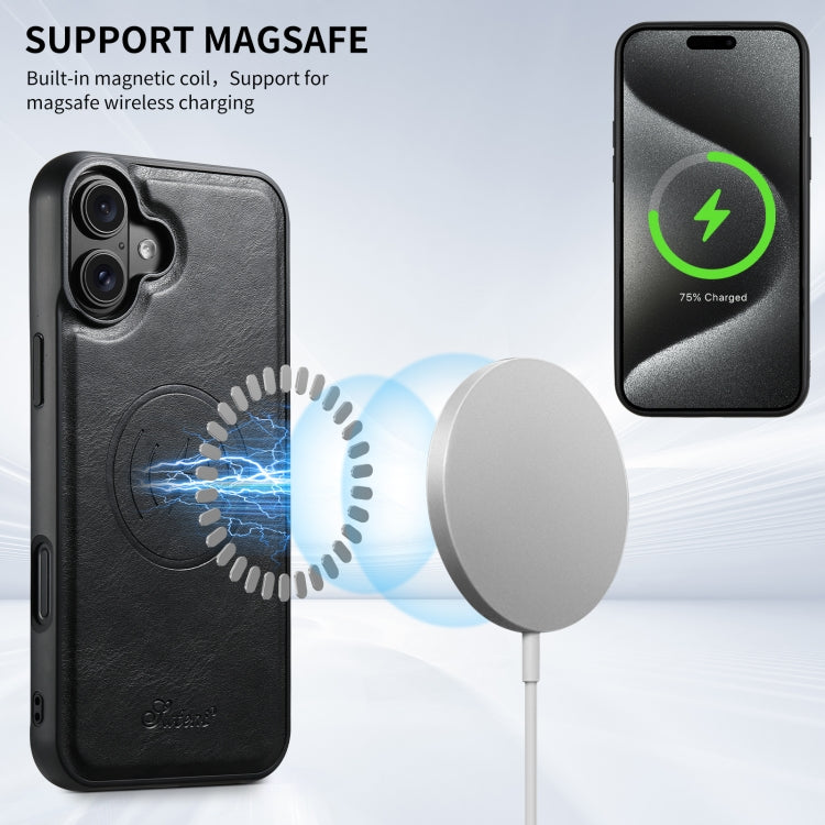 Suteni H17 Oil Eax Funda de cuero para teléfono con billetera desmontable MagSafe, For iPhone 15 Pro Max, For iPhone 15 Pro, For iPhone 15 Plus, For iPhone 15, For iPhone 14 Plus, For iPhone 14, For iPhone 14 Pro, For iPhone 14 Pro Max                 ...